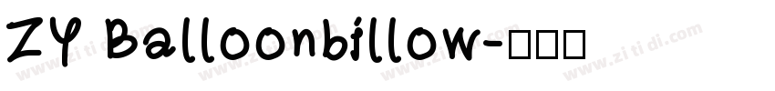 ZY Balloonbillow字体转换